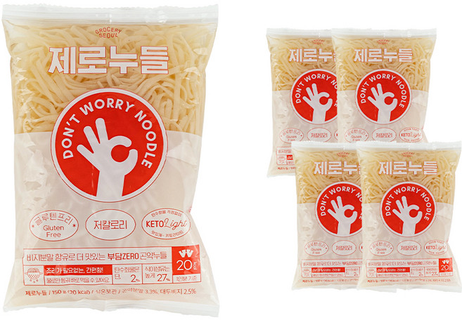 그로서리서울 제로누들, 150g, 5개