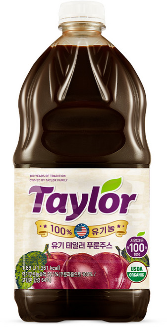 테일러 유기농 푸룬주스, 1.89L, 1개