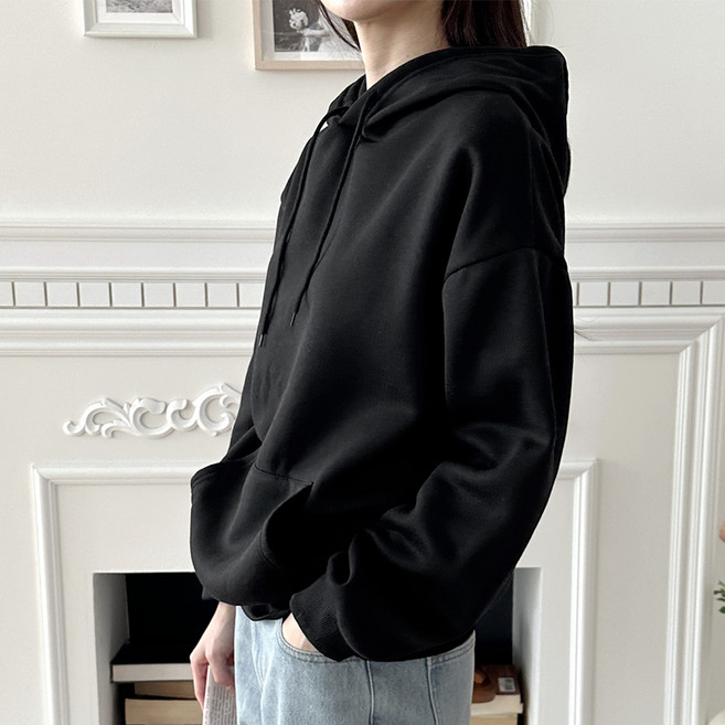 라라온 여성용 심플 베이직 후드 긴팔 티셔츠 TSP1272