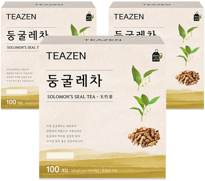 티젠 둥굴레차, 1.2g, 100개입, 3개