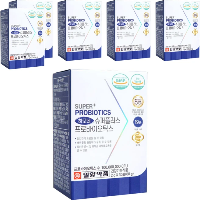 하모네 슈퍼플러스 생 유산균 프로바이오틱스 30p, 60g, 6개 - 쿠팡