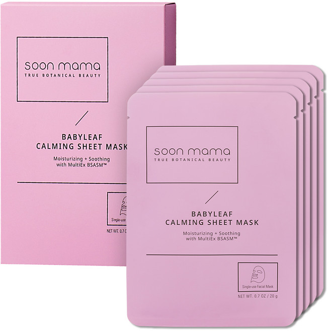 순마마 비건 카밍 마스크팩, 5매입, 1개