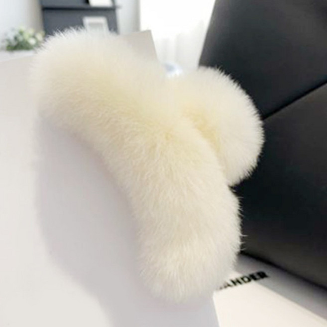 수스다 인조 밍크퍼 집게핀 12cm