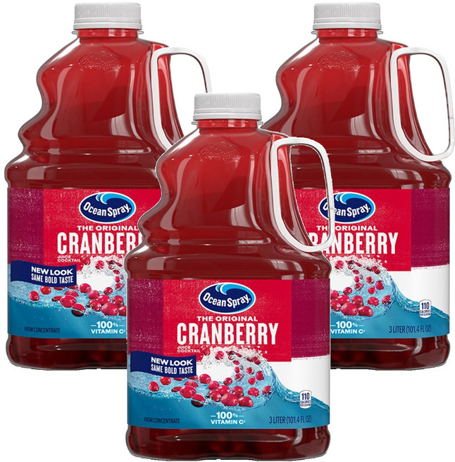 오션스프레이 크랜베리 주스, 3L, 3개