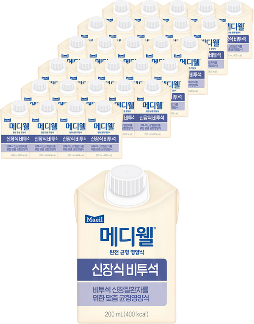 메디웰 신장식 비투석, 200ml, 30개