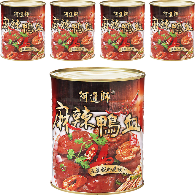 阿進師 麻辣鴨血, 800g, 5罐