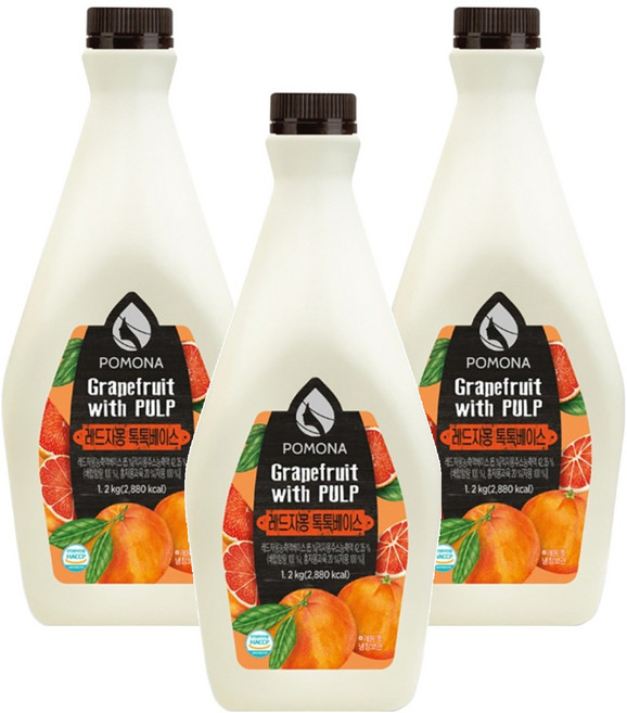 포모나 레드자몽 톡톡베이스 1.2kg, 3개