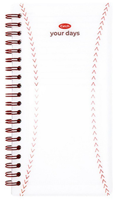 비온뒤 Catch your days 핸디형 야구 티켓북, 베이스볼 레드, 1개