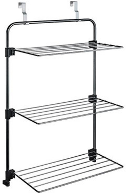 문걸이 접이식 빨래건조대, 블랙