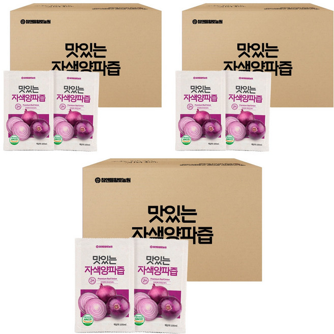 참앤들황토농원 국내산 맛있는 자색양파즙, 100ml, 150개