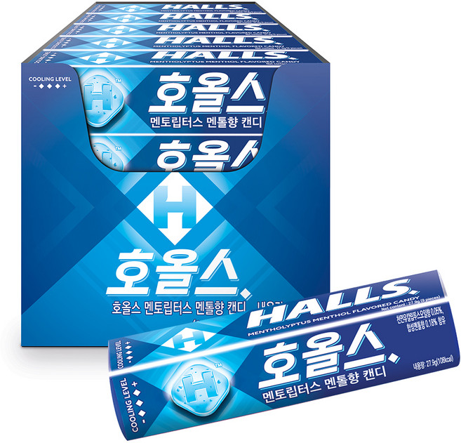 HALLS 薄荷涼糖 酷爽薄荷款, 20條, 27.9g