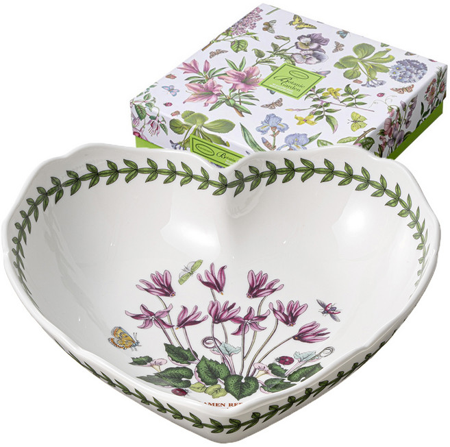 포트메리온 보타닉가든 가리비형 엣지 하트 모양 접시, 혼합색상, 1개