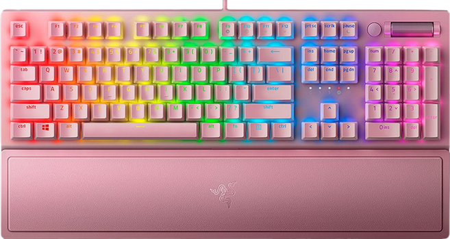 RAZER 雷蛇 BlackWidow 黑寡婦 V3 幻彩版 機械式電競鍵盤 (英文), RZ03-03541800-R3M1, 綠軸, 粉晶