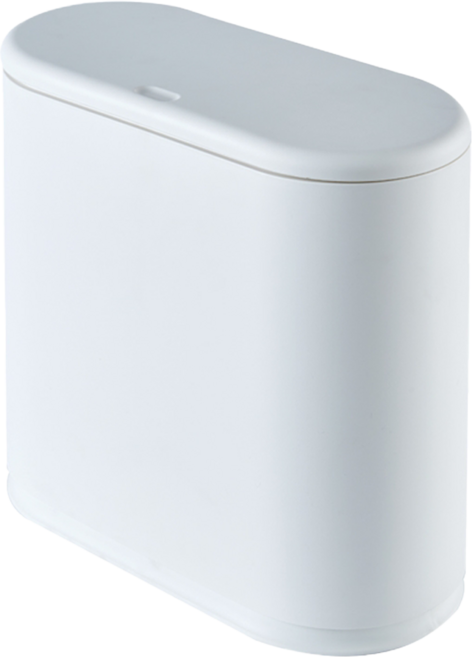 FAmILyLIFE 生活 彈蓋式防蟲防臭縫隙垃圾桶, 純潔白