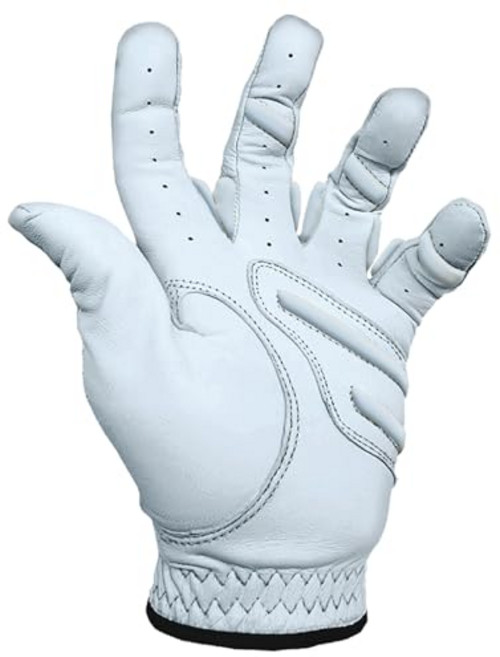 몽키그립 남성용 양피 파워패드 골프장갑 왼손용, 화이트, 1개