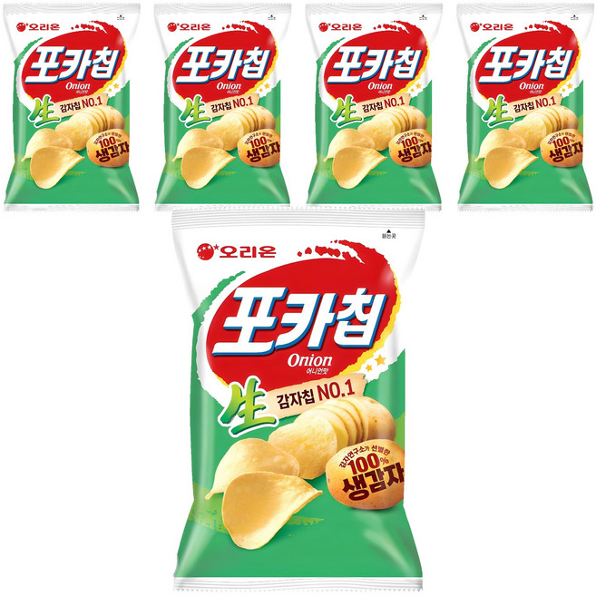 오리온 포카칩 어니언맛, 66g, 5개