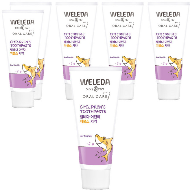 벨레다 어린이 저불소 치약 민트향, 60g, 6개