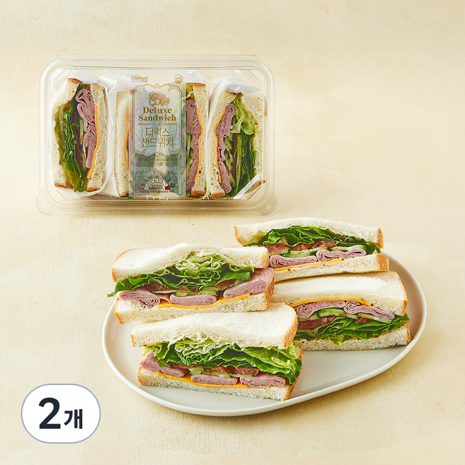 쉐푸드 디럭스 샌드위치, 500g, 2개