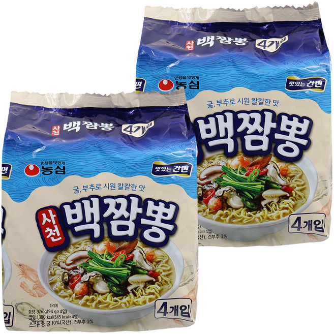 농심 사천백짬뽕 94g, 8개