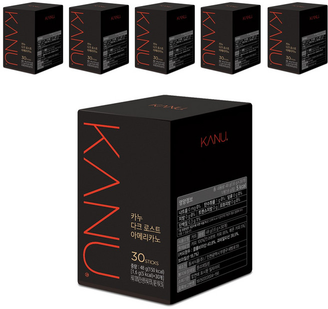 카누 미니 다크 로스트 아메리카노 원두커피믹스, 900mg, 30개입, 6개