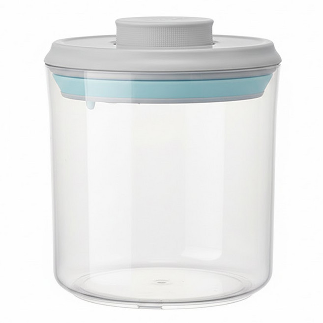 【ANTIAN】五穀雜糧食品按壓式密封儲物罐 咖啡豆儲放罐 茶葉零食防潮密封罐 700ML, 1入, 透明