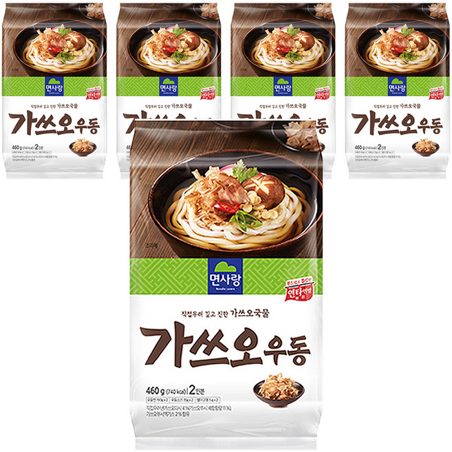 면사랑 가쓰오우동 2인, 5개, 460g
