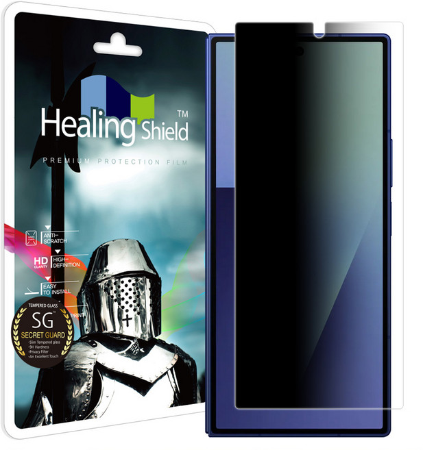 힐링쉴드 사생활보호 정보보안 외부액정 강화유리필름, 1개
