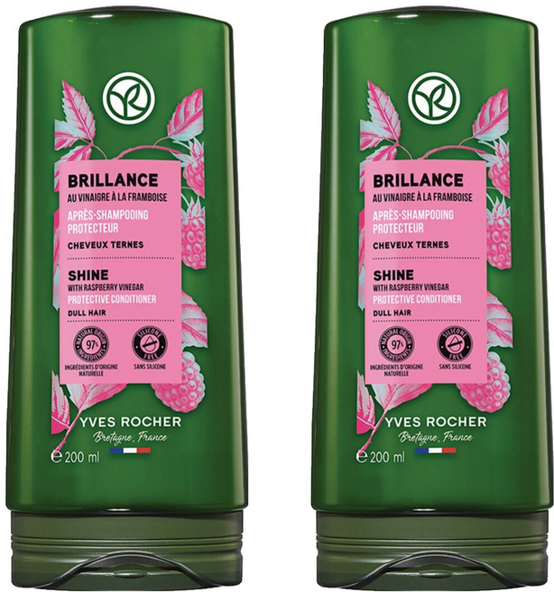 YVES ROCHER 伊夫黎雪 覆盆子亮澤潤髮乳, 2瓶, 200ml