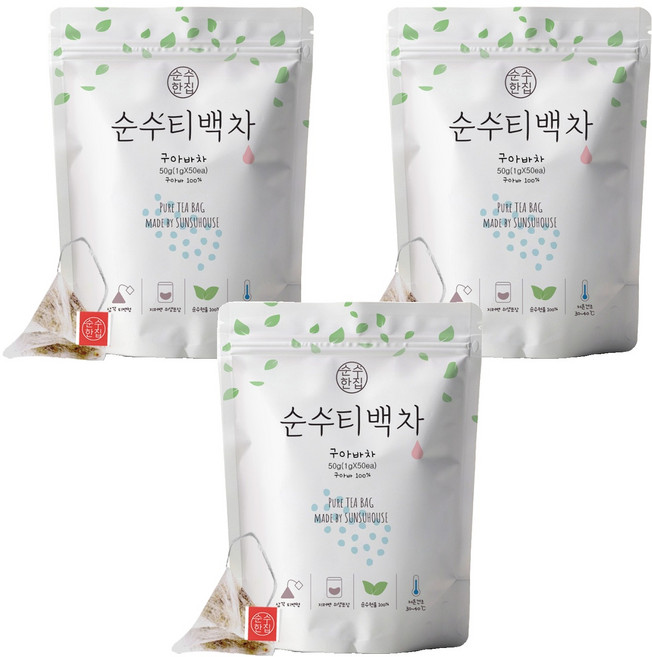 순수한집 구아바잎차 삼각티백, 1g, 50개입, 3개