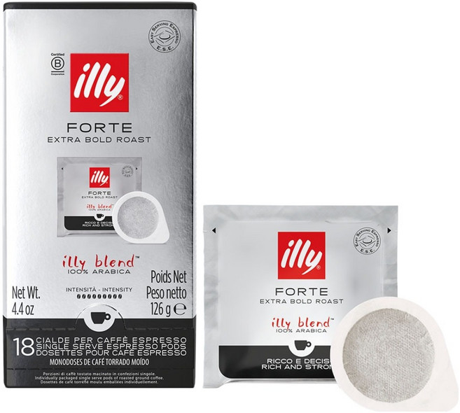 일리 엑스트라 볼드 로스트 파드 캡슐커피, 7g, 1개, 18개입