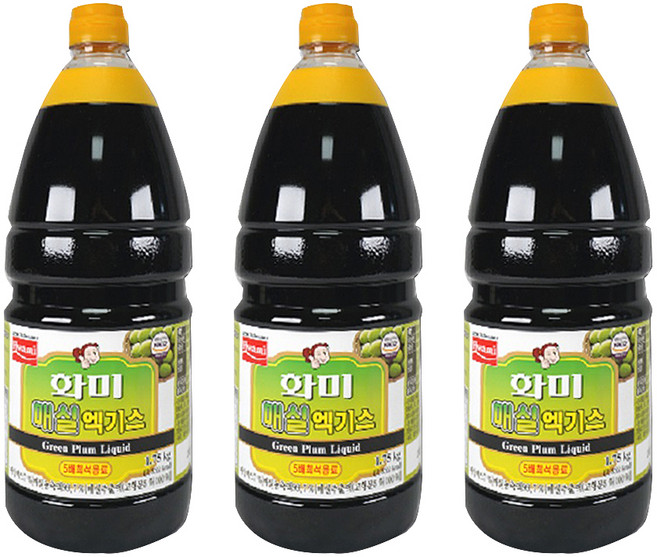 화미 매실 엑기스 5배, 1.75kg, 3개