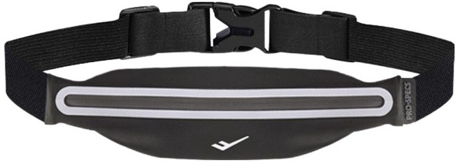 프로스펙스 남녀공용 슬림 러닝 벨트 스포츠 가방, 블랙, 1개