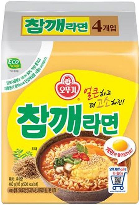 오뚜기 참깨라면 115g, 4개