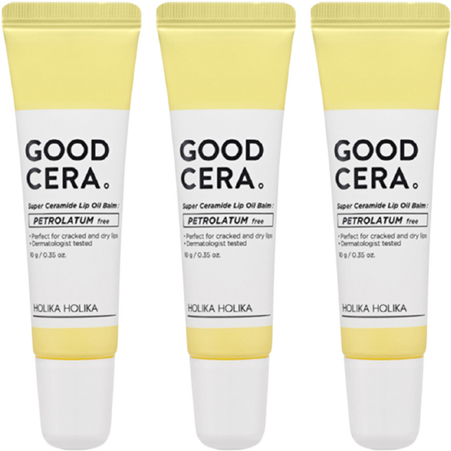 HOLIKA HOLIKA 超級神經醯胺護唇油, 無色, 3條, 10g