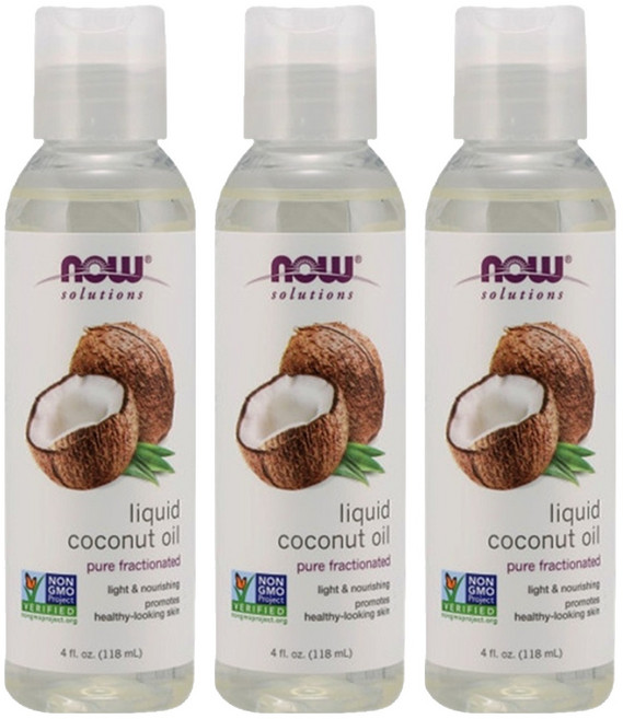 NOW Foods 純椰子保濕油/基底油, 118ml, 3瓶