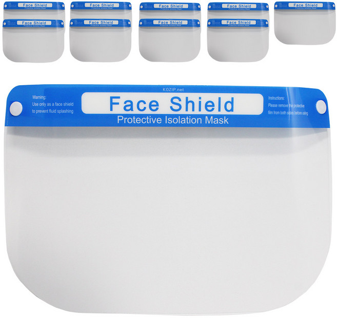 고집쟁이녀석들 페이스쉴드 안면보호 마스크 필름, 1개입, 10개