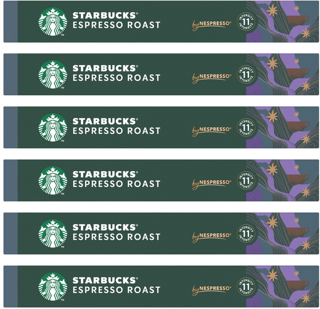 스타벅스 에스프레소 로스트 by 네스프레소 캡슐커피, 5.7g, 10개입, 6개