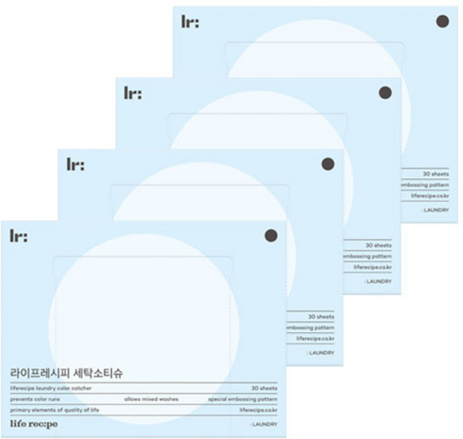 라이프레시피 세탁소 티슈, 30매입, 4개