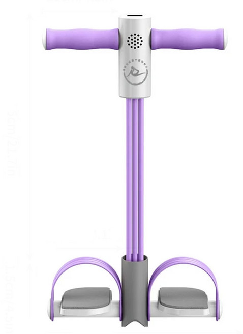 MICHAEL FITNESS 麥克健身 語音計數腳蹬拉力器, 紫色, 1個