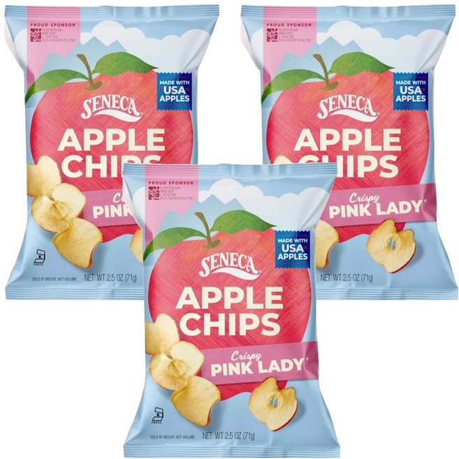 Seneca 粉紅佳人蘋果脆片, 3包, 71g