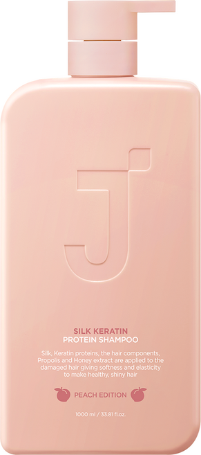 제이숲 실크 케라틴 단백질 샴푸 피치 에디션 복숭아향, 1L, 1개