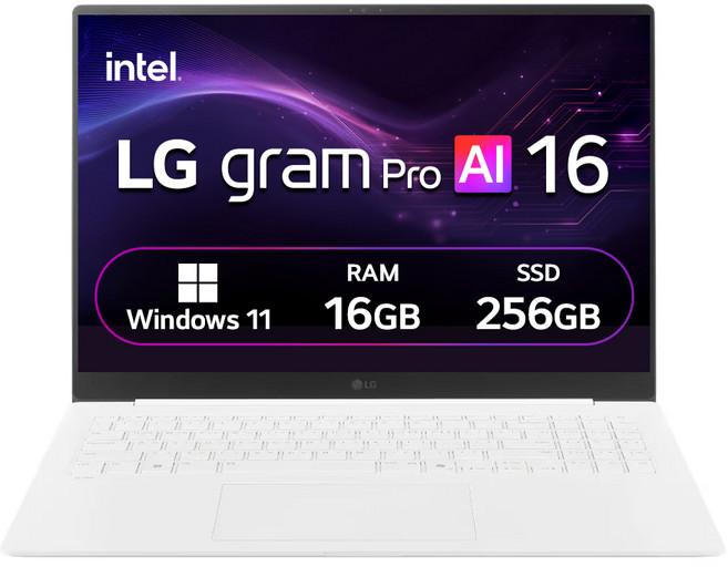 LG전자 2025 그램 Pro AI 16 WQXGA 코어Ultra5 애로우레이크, 에센스화이트, 256GB, 16GB, WIN11 Home, 16Z90TP-GA5CK