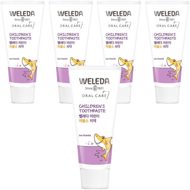 벨레다 어린이 저불소 치약 민트향, 60g, 5개