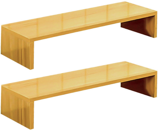 小麥購物 螢幕增高架 C009 2個, 淺胡桃色