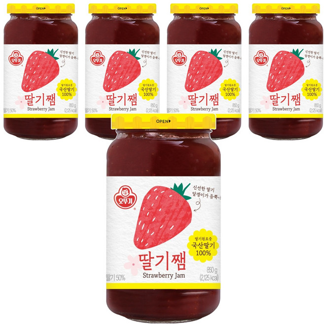 오뚜기 딸기쨈, 850g, 5개