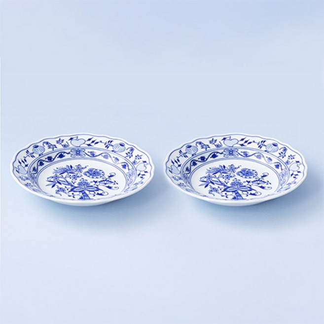 체스키포슬란 쯔비벨무스터 깊은 접시 CB002, 혼합색상, 2개