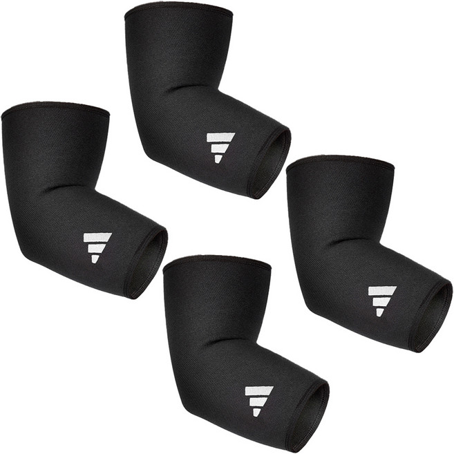 아디다스 퍼포먼스 팔꿈치 보호대 2p, 2세트, 블랙 + 화이트