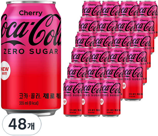 코카콜라 제로 체리, 350ml, 48개