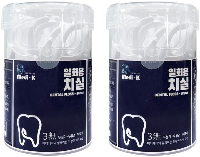 메디케이 일회용 성인 치실, 50개입, 2개