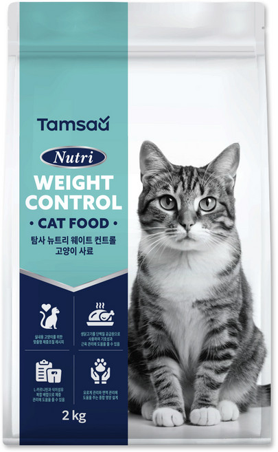탐사 고양이 뉴트리핏 웨이트 컨트롤 체중조절 사료 닭, 2kg, 1개, 다이어트(체중감소)